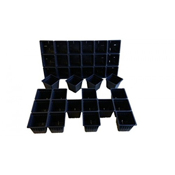 25 Plastic Seed Starting Trays - Each Tray Has 18 Cells ~ Cells Ar...