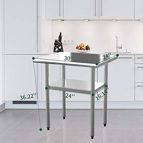Nurxiovo Commercial NSF Stainless Steel Work Table and Kitchen Pre...