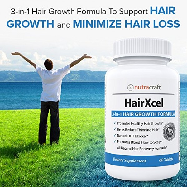 #1 Hair Loss Supplement & DHT Blocker - Natural 3-in-1 Remedy for ...