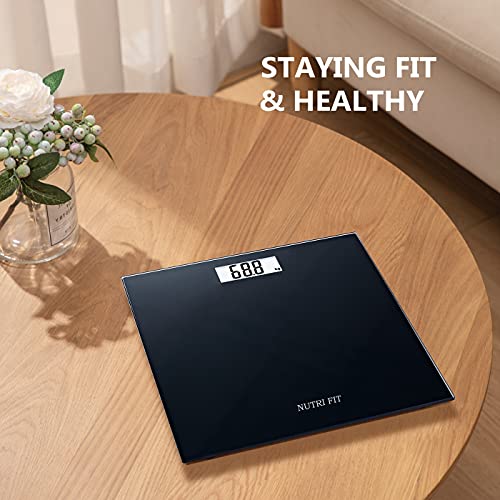 NUTRI FIT Digital Bathroom Scale Body Weight Scales 400 lbs Ultra ...