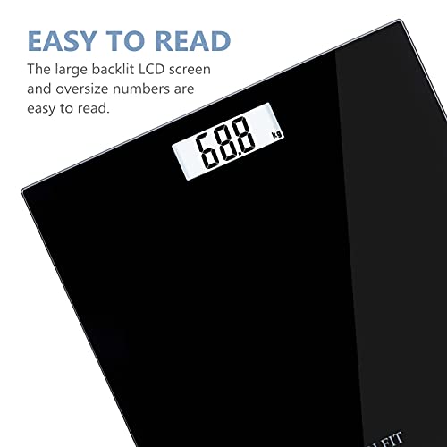NUTRI FIT Digital Bathroom Scale Body Weight Scales 400 lbs Ultra ...