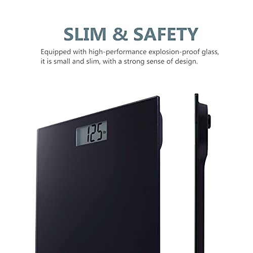 NUTRI FIT Digital Bathroom Scale Body Weight Scales 400 lbs Ultra ...