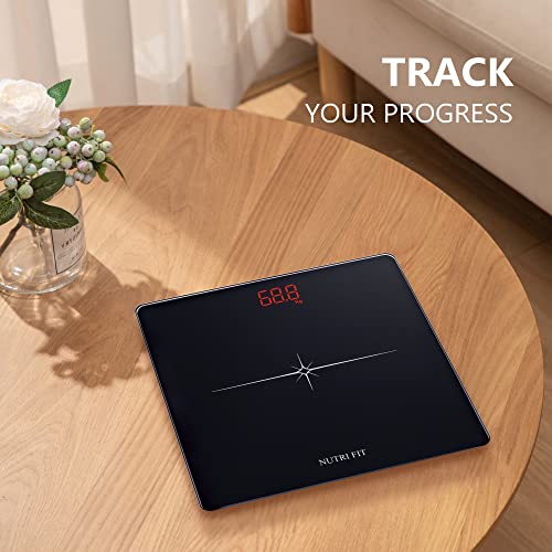 NUTRI FIT Digital Scale for Body Weight, Precision Bathroom Weighi...