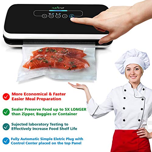 NutriChef Vacuum Sealer | Automatic Vacuum Air Sealing System For ...