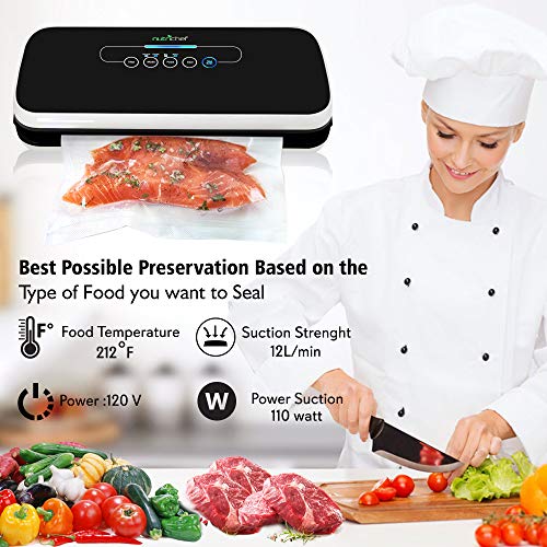 NutriChef Vacuum Sealer | Automatic Vacuum Air Sealing System For ...
