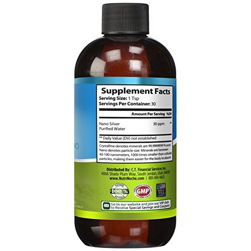NutriNoche Colloidal Silver Mineral Liquid Supplement - Daily Immu...
