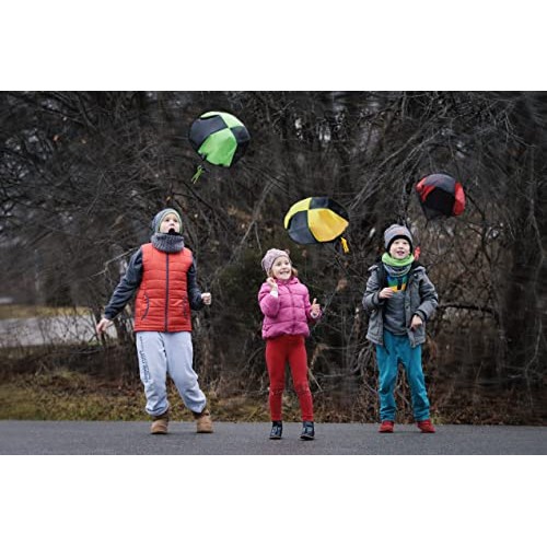 Nutty Toys Parachute Toys for Kids - Tangle Free Outdoor Flying Pa...