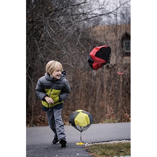 Nutty Toys Parachute Toys for Kids - Tangle Free Outdoor Flying Pa...