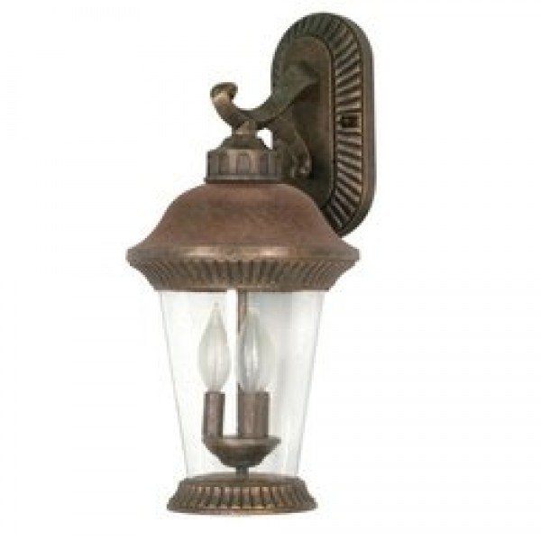 Nuvo 60/967 Arm Down, Wall Lantern with Clear Seed Glass, Platinum...