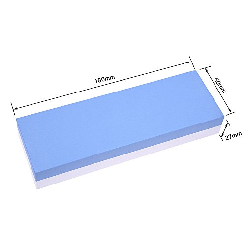 NUZAMAS Premium Knife Sharpening Stone 2 Side Grit 2000/5000 Whets...