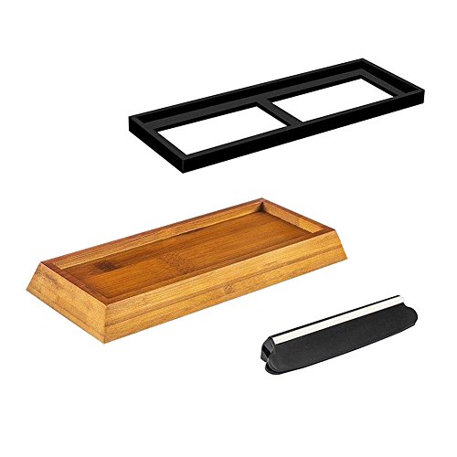 NUZAMAS Premium Knife Sharpening Stone 2 Side Grit 240/800 Whetsto...