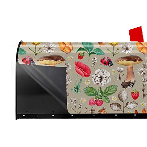 NWUIGE Flowers Berries Mushrooms and Insects Mailbox Covers Magnet...