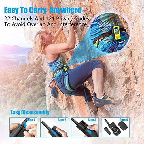 Walkie Talkies, NXGKET Walkie Talkies for Adults Long Range 4 Pack...