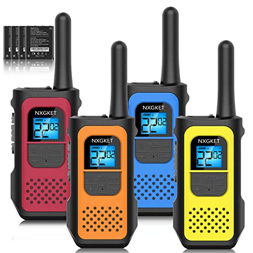 Walkie Talkies, NXGKET Walkie Talkies for Adults Long Range 4 Pack...
