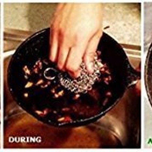 Cast Iron Cleaner. Steel Scrubber - Cookware Cleaner For Skillet, ...