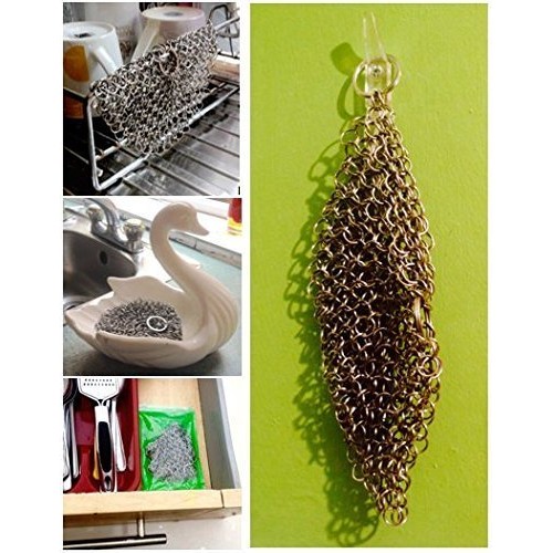 Cast Iron Cleaner. Steel Scrubber - Cookware Cleaner For Skillet, ...
