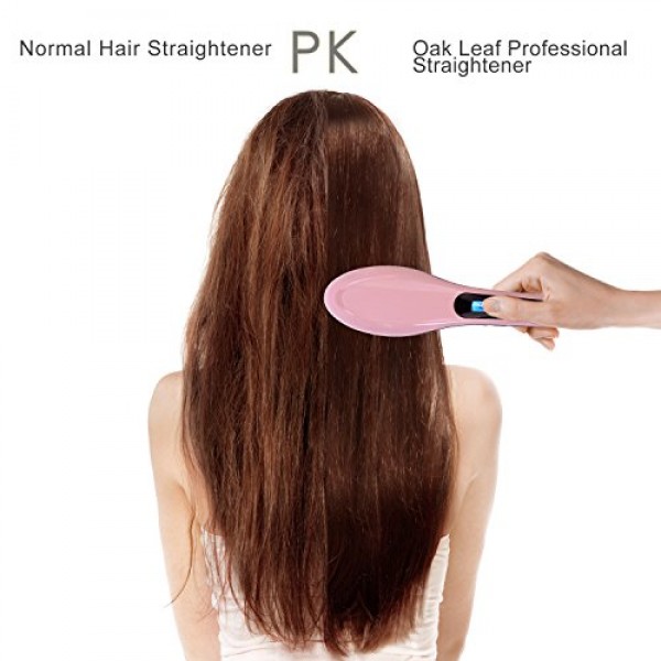 Hair Straightener,Oak Leaf Pro Detangling Hair Brush Electric Comb...