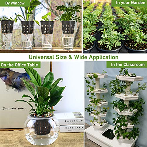 Oak Leaf Hydroponic Cups, 3 Inch Net Pots Cups with Self-Watering ...