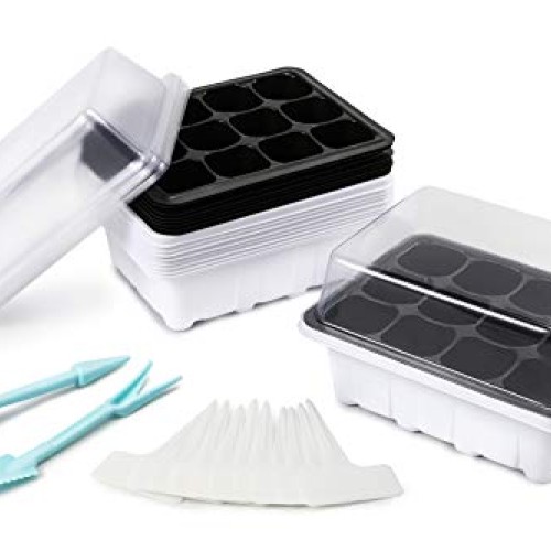 Oak Leaf Seed Starter Tray, 120 Cells Seedling Starter Trays Kit G...