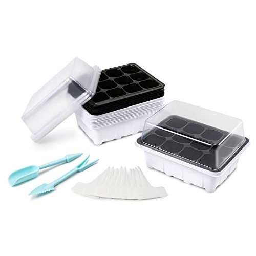 Oak Leaf Seed Starter Tray, 120 Cells Seedling Starter Trays Kit G...