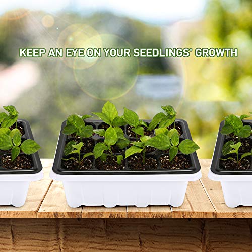 Oak Leaf Seed Starter Tray, 120 Cells Seedling Starter Trays Kit G...