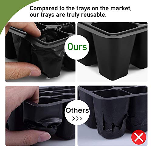 Oak Leaf Seed Starter Tray, 120 Cells Seedling Starter Trays Kit G...