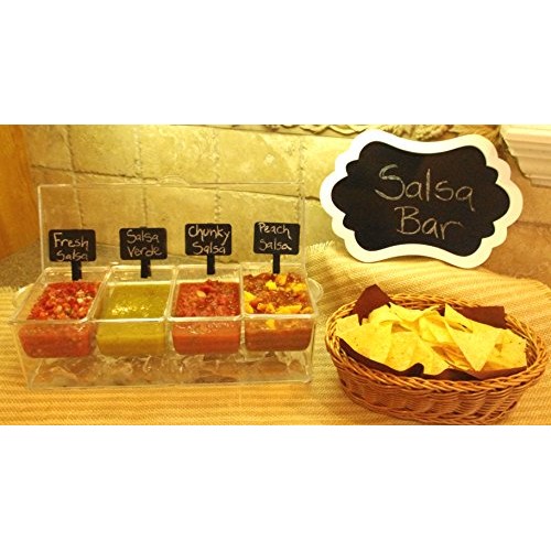 Large Clear Condiment Server Organizer on Ice with Containers and ...