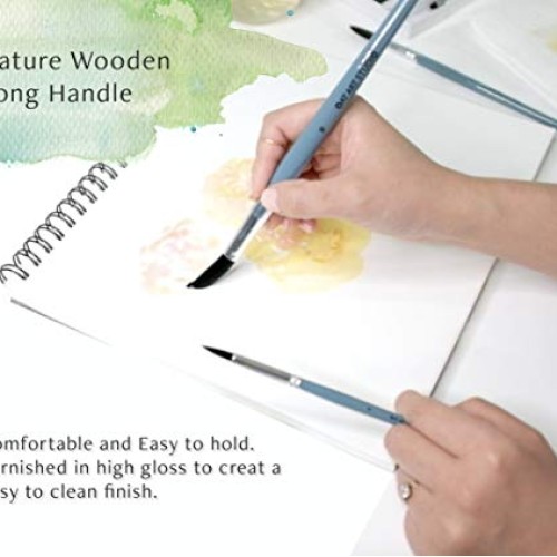 OAT ART STUDIO Watercolor Brush Set Premium Synthetic Blue Squirre...