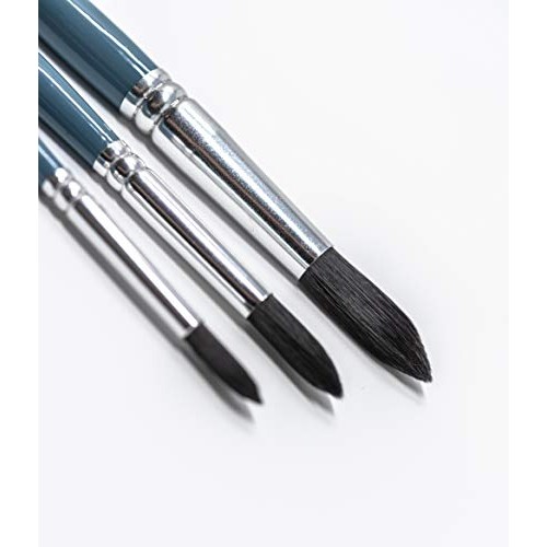 OAT ART STUDIO Watercolor Brush Set Premium Synthetic Blue Squirre...