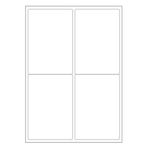 4 x 5 Labels 4 UP Shipping Address Label for Laser & Inkjet Prin...