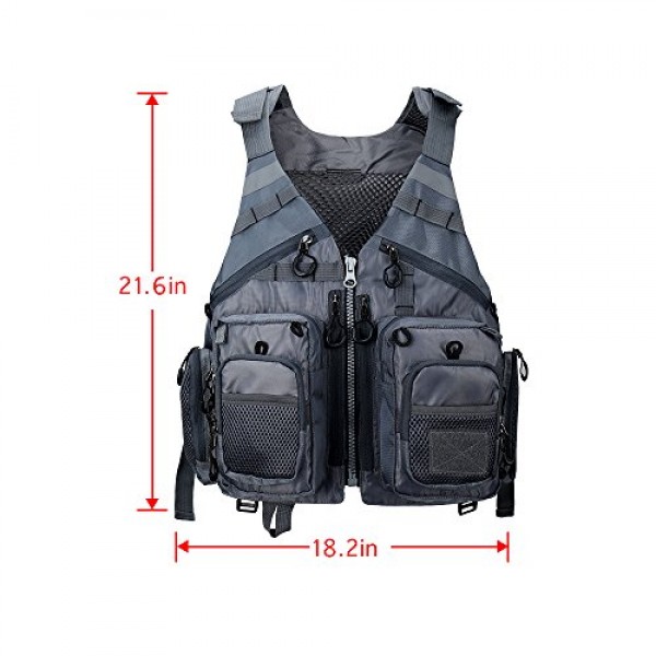 Fly Fishing Vest Pack Adjustable for Men and Women 