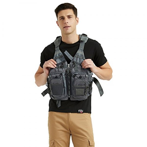 Obcursco Fly Fishing Vest Pack Adjustable for Men and Women