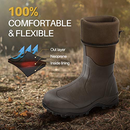 Obcursco Waterproof 6mm Neoprene Rubber Boot for Men and Women Ins...
