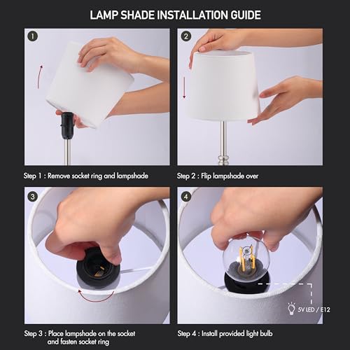 O’Bright Seraph - Cordless LED Table Lamp with Dimmer, Built-in Re...