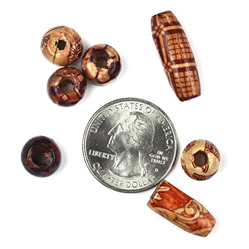 300Pcs Wholesale Natural Painted Wood Beads Round Loose Wooden Bal...