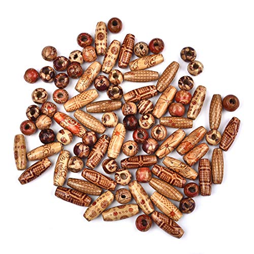 300Pcs Wholesale Natural Painted Wood Beads Round Loose Wooden Bal...