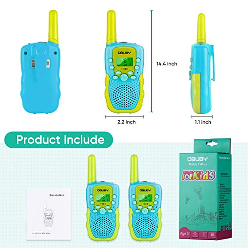 Obuby Walkie Talkies for Kids, 22 Channels 2 Way Radio Kid Toy Gif...