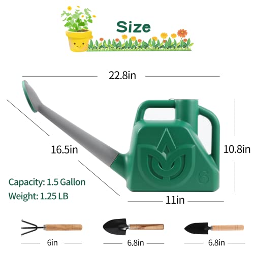 Watering Can for Outdoor Plants, 1.5 Gallon Plastic Watering Cans ...