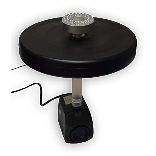 Ocean Mist Small Floating Fountain with 48 White LED Lights and 60...