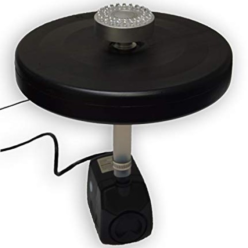 Ocean Mist Small Floating Fountain with 48 White LED Lights and 60...