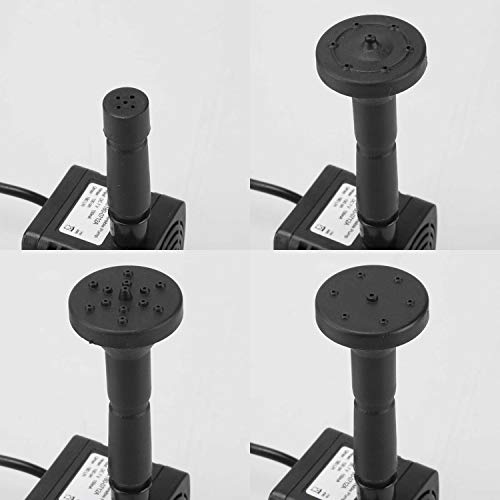 OCGIG Solar Powered Fountain Water Pump 8 Piece Nozzle for Bird Ba...