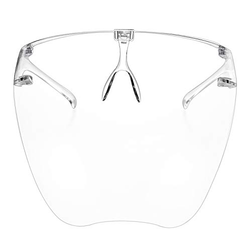 Unisex Clear Full Face Shield with Glasses, Anti Fog Goggle Sungla...