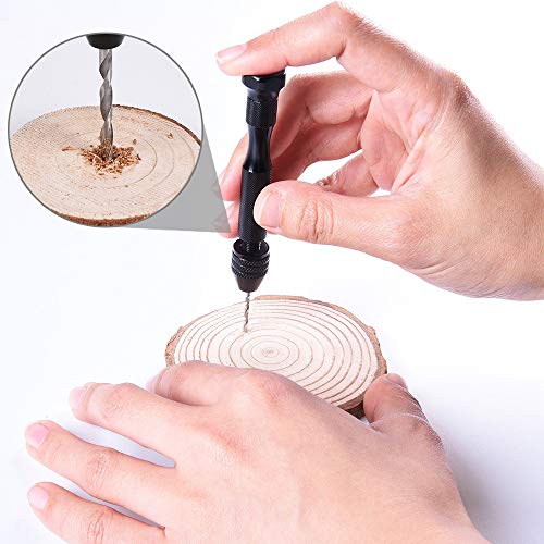 ODOMY 57pcs Pin Vise Hand Drill Bits Mini Hand Drill Rotary Tool,4...
