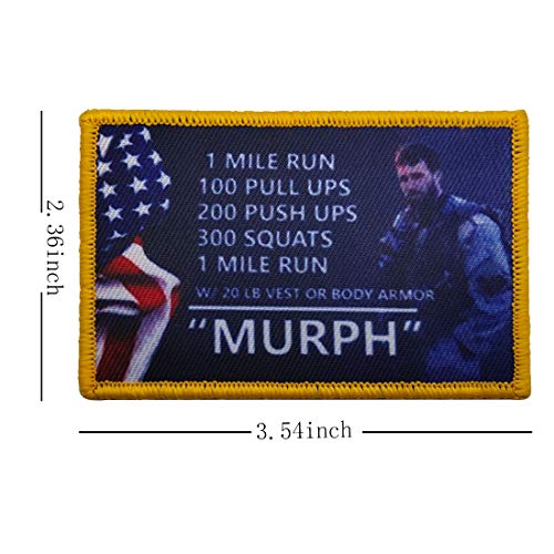 Murph Embroidery Patches, 4 Pieces Custom Personalized Military Ba...