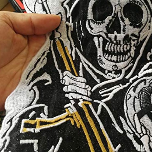 Phantom Large Motorcycle Bike Patches Set Custom Personalized Embr...
