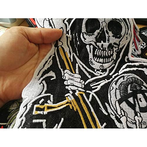 Phantom Large Motorcycle Bike Patches Set Custom Personalized Embr...