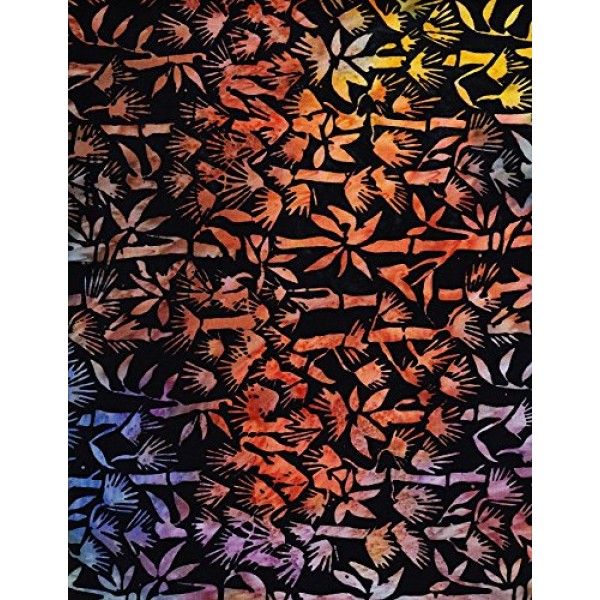 1 Yard Bamboo Batik by Island Batik Hand-dyed 100% Cotton Quilt Fa...