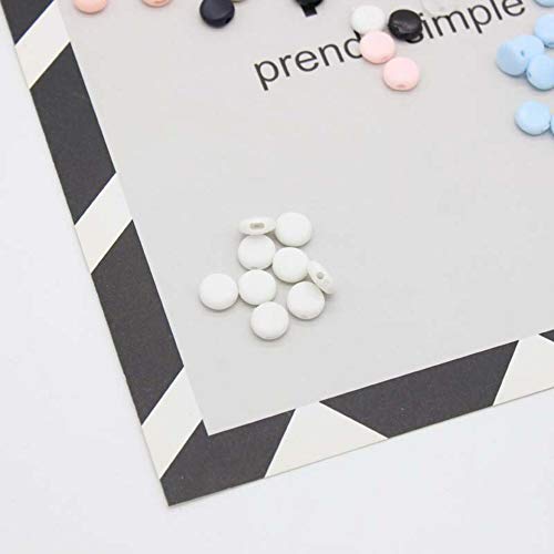100pcs 10mm Flat Adjustment Buckle Beads Silica Gel Bottons for Ma...