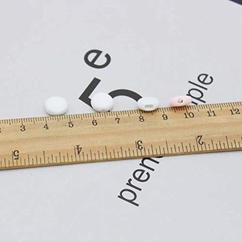 100pcs 10mm Flat Adjustment Buckle Beads Silica Gel Bottons for Ma...