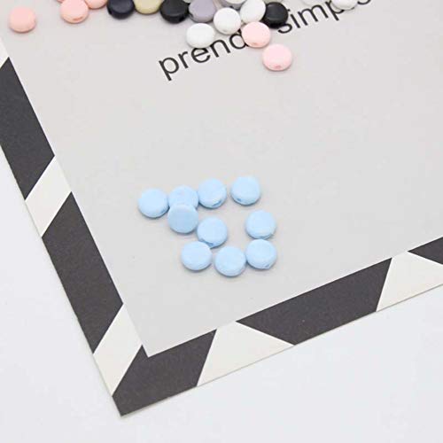 100pcs 10mm Flat Adjustment Buckle Beads Silica Gel Bottons for Ma...